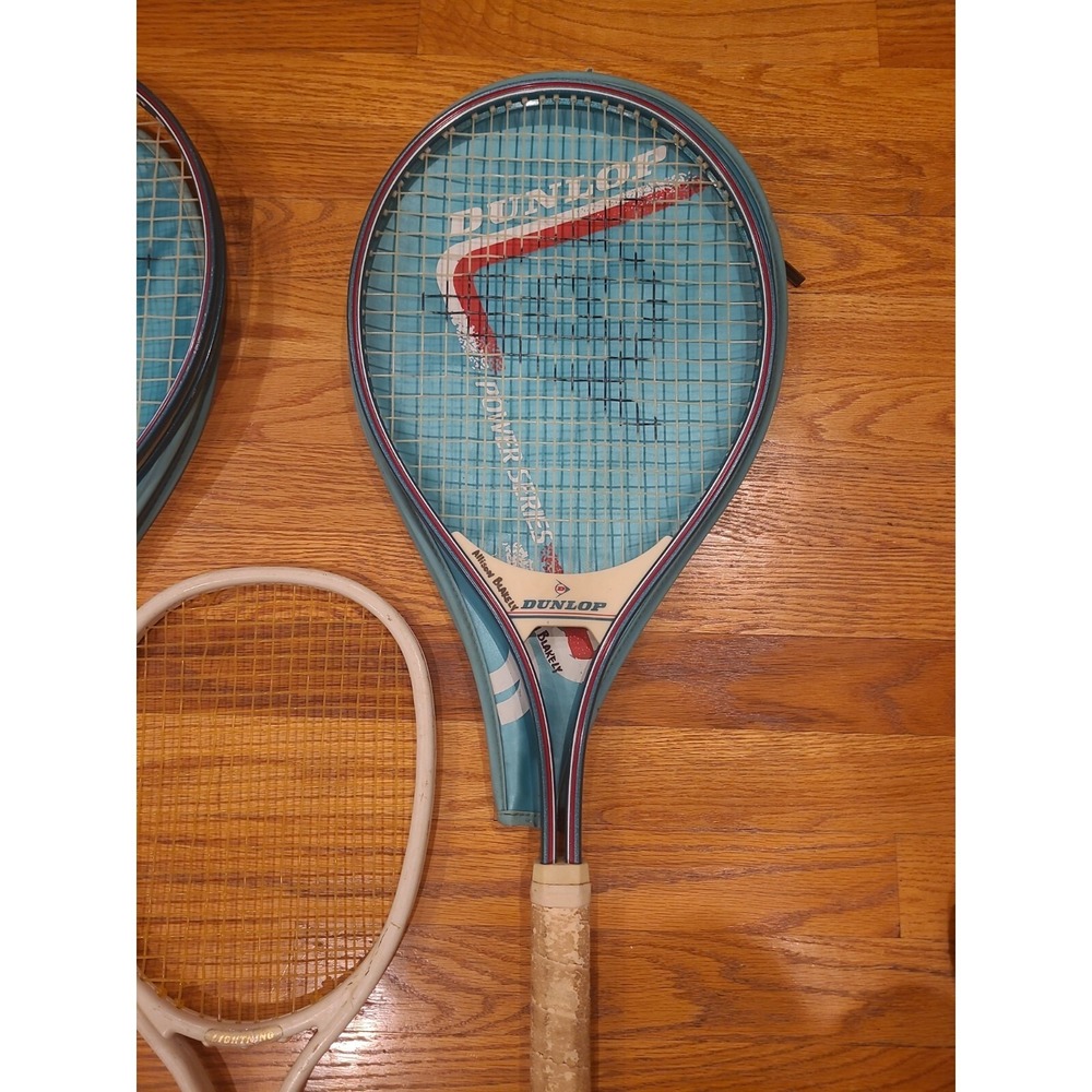 Used set of vintage Dunlop‎ Power Junior Racket Children Children'S Jr Tennis
